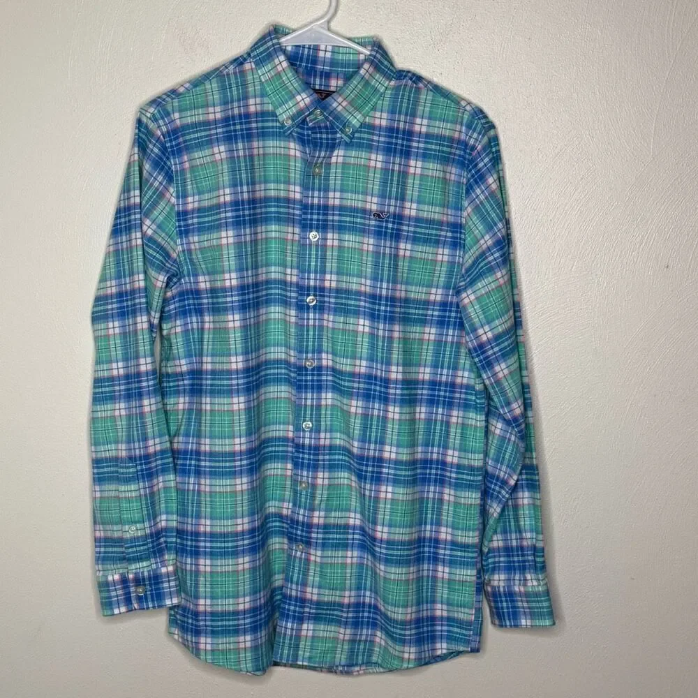 Vineyard Vines Whale Shirt Button Down - Big Kid XL (18)